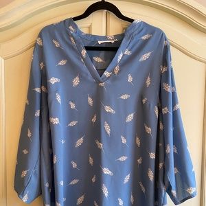 Warren Split Neck Blouse - Lush - Size 1X